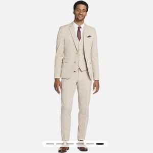 EGARA 🆕 Skinny Fit Gorgeous Tan Suit. 36L 33/34 🔥